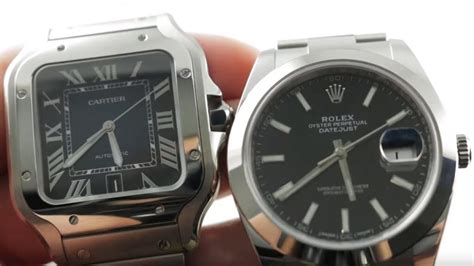 rolex.datejust.vs.cadtier.santos|Rolex Datejust vs. Cartier Santos .